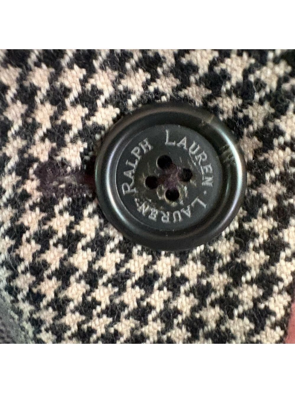 Lauren Ralph Lauren Black/Tan Houndstooth Blazer. Size 10. 100% wool/lined. EUC! - Picture 9 of 10